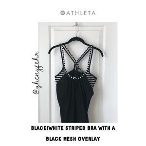 NWOT - Athleta Hidden Agenda Tank, XL black/white